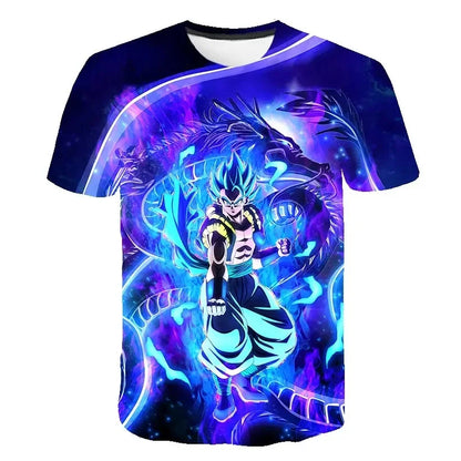 Men's T-shirts Dragon Ball Z T-shirt Boys Clothes Children's Clothing Summer Short Sleeve Kids Cartoon Tee Tops Baby Boy
