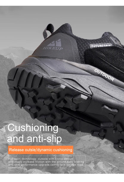 HIKEUP Nyeste vandresko til mænd Slidstærke skridsikre udendørs sneakers til klatring, trekking og jagt – herresport i ruskind og læder