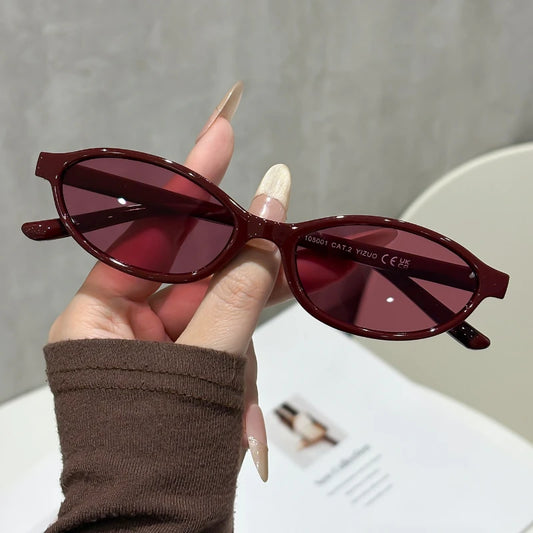 New Fashion Leopard Cat Eye Oval Women's Sunglasses Sunscreen Sun Glasses Female Retro Colorful Eyeglass UV Shade Glasses