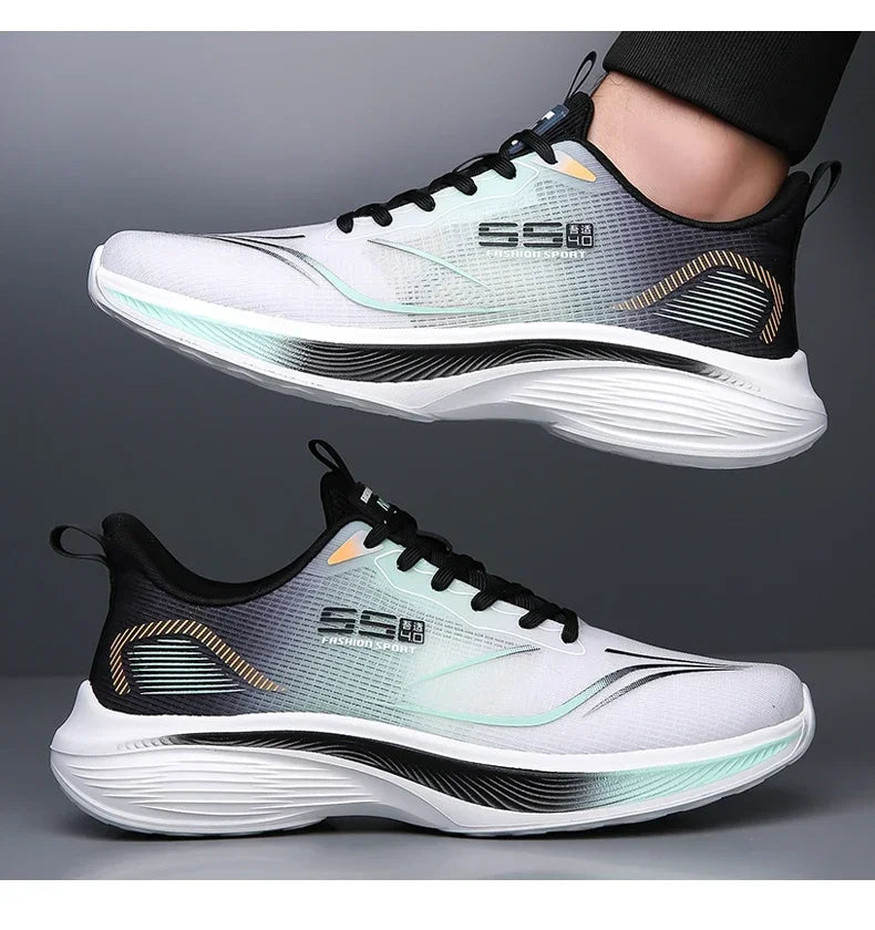 Zapatillas de maratón con suela de carbono para hombre, zapatillas deportivas informales, con amortiguación de aire, lujosas, cómodas, ligeras, para correr, calzado masculino