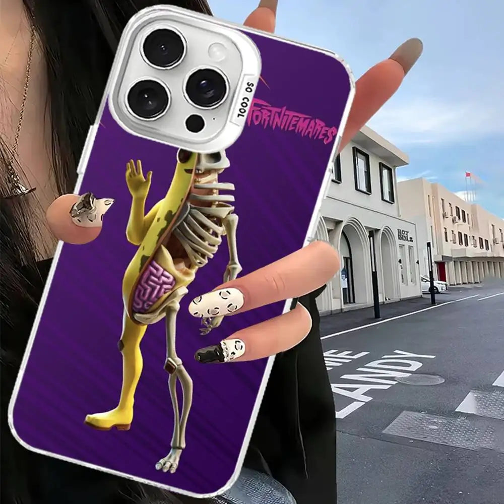 F-Fortnites Phone Case For IPhone 17 16 15 14 13 12 11 Pro Max Plus Color Silver Cover