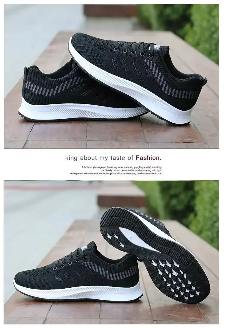 Lässige Herren-Laufschuhe mit rutschfestem Outdoor-Design – graue flache Sportschuhe – schwarze modische, preisgünstige Herrenschuhe