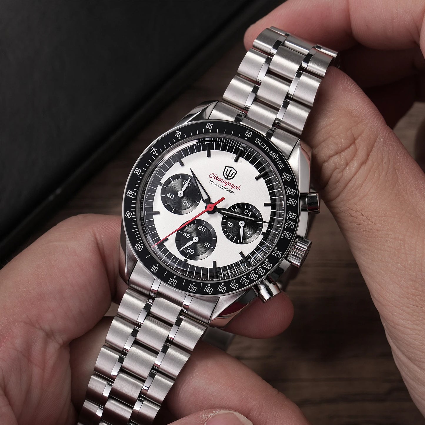 Watchdives New Wd1863 Quartz Men Watch VK63 Chronograph Bubble Sapphire Waterproof 39Mm Steel Top Brand Luxury Business Watch