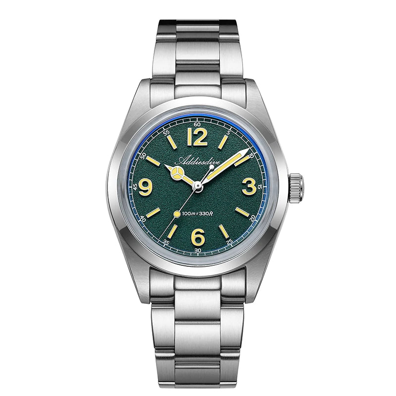 ADDIESDIVE 36mm Orologio da uomo in offerta AD2518, vetro bombato, acciaio inox 316L, impermeabile 100m, al quarzo