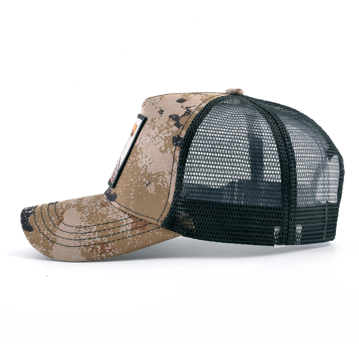 Modische Trucker-Caps mit besticktem Ziegen-Patch, Vier-Jahreszeiten-Snapback-Baseballcap für Herren und Damen, verstellbare Schirmmütze