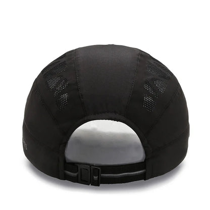 Summer Mens Sports Sun Hats Breathable Mesh Quick-drying Visor Caps Outdoor Gorro Hombre Boina Golf Hat Fashion Solid Flat Cap