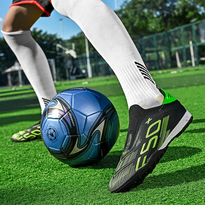 Chaussures de football pour hommes, crampons de football pour terrain en gazon, chaussures de sport pour entraînement, crampons de football antidérapants, crampons de football.