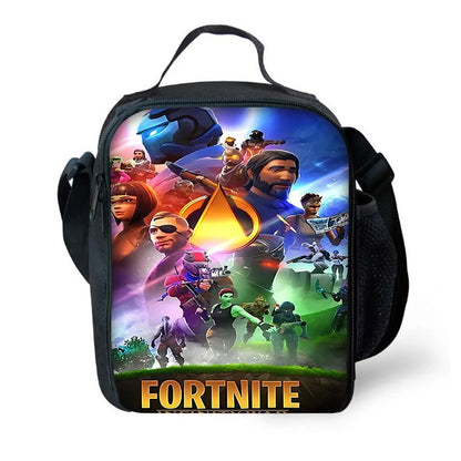 Hot Game F-FortniteS Child Insulated Large Capacity Bag for Boy Girl Student Outdoor Picnic Resuable Thermal Cooler Lunch Box