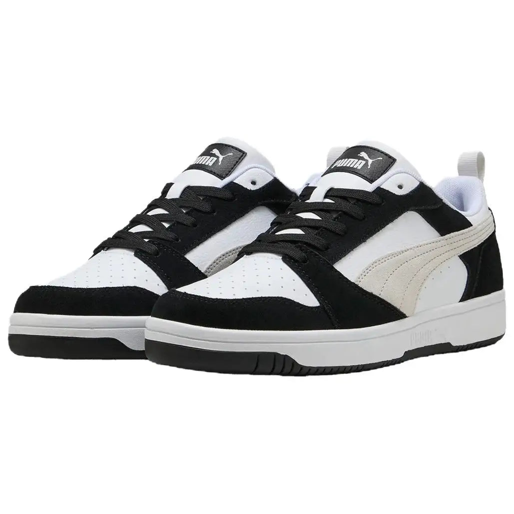 Baskets Puma Rebound V6 Low SD, noir et blanc, 402262-01