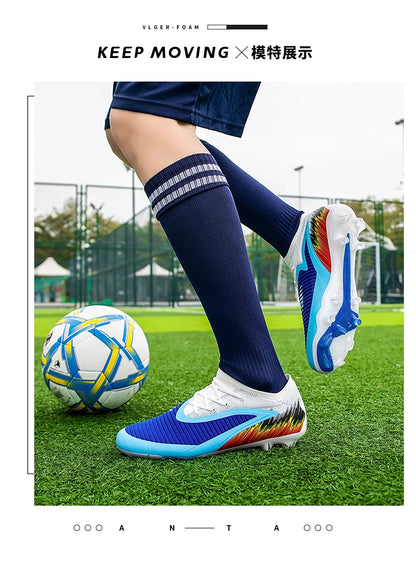 New Men Soccer Shoes Cleats Women Professional Football Boots Training Outdoor Durable Firm Ground Lightweight Adult Rugby