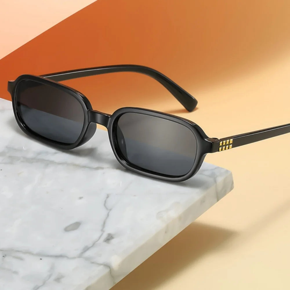 KLASSNUM Vintage Luxurious Small Rectangle Sunglasses Women Men Y2K Fashion Punk Sun Glasses Brand Designer UV400 Shades 2026