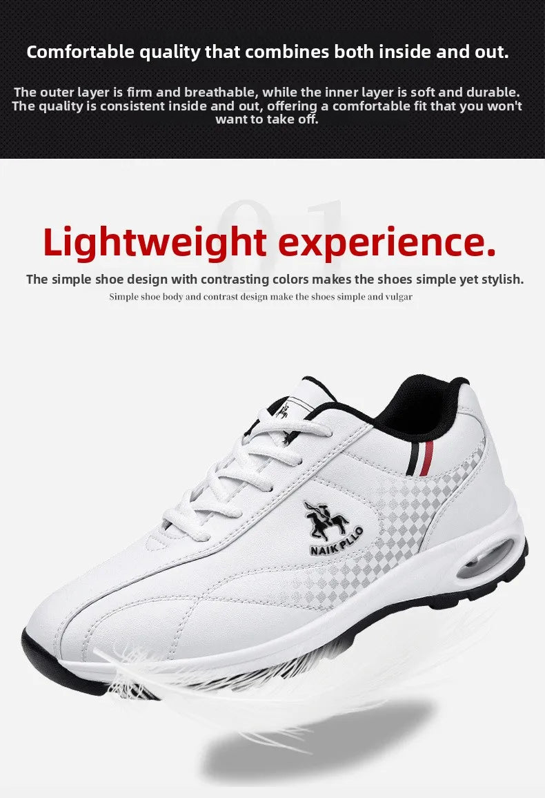 2026 New Men's Running Shoes Sporty Casual Travel Trendy Air-Cushioned White Sneakers Lightweight Shock-Absorbing Youth Footwear