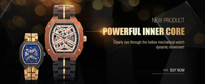 BOBO BIRD Wood Mechanical Watch Men Relogio Masculino Big Mens Watches Top Brand Luxury Timepieces erkek kol saati Dropshipping