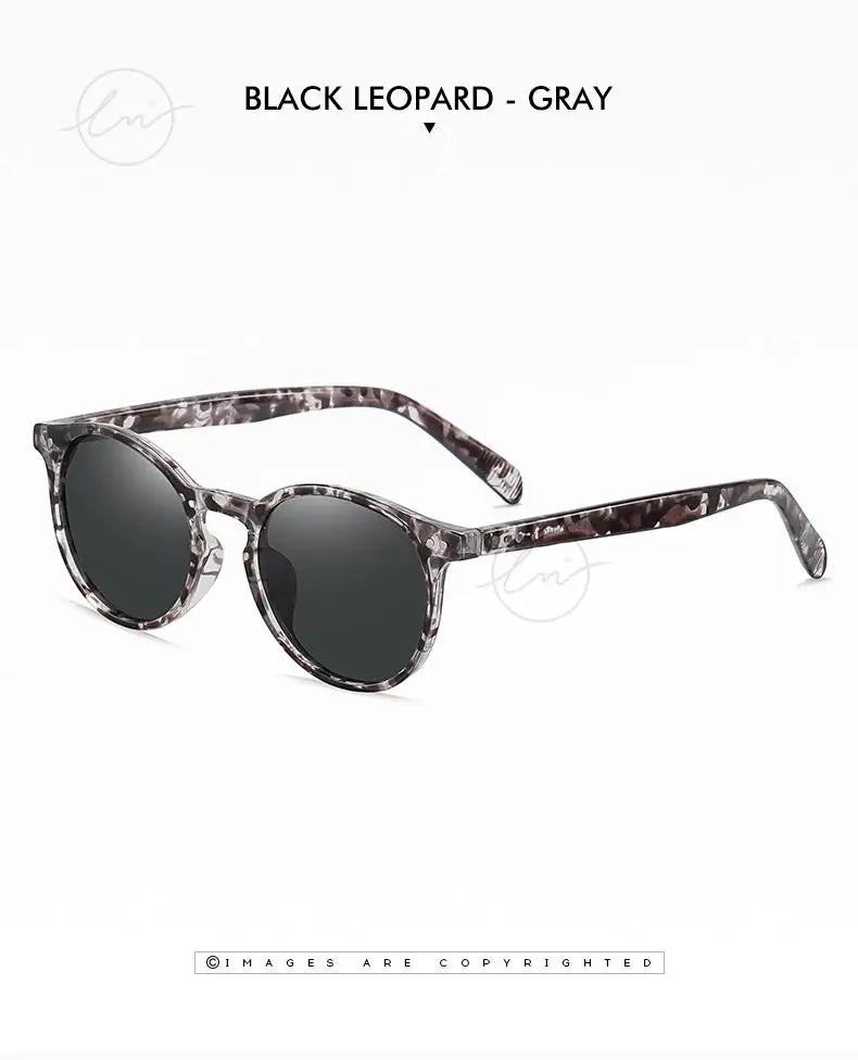 LM Retro Round Sunglasses Women Men Ultralight TR90 Polarized Unisex Driving Shades Vintage Sun Glasses UV400 Gafas De Sol