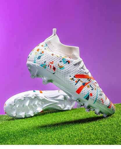 Nouvelles chaussures de football pour hommes, chaussures de sport professionnelles pour l'extérieur, antidérapantes, chaussures d'entraînement, baskets, chaussures de football pour terrain gazonné, ultralégères, unisex