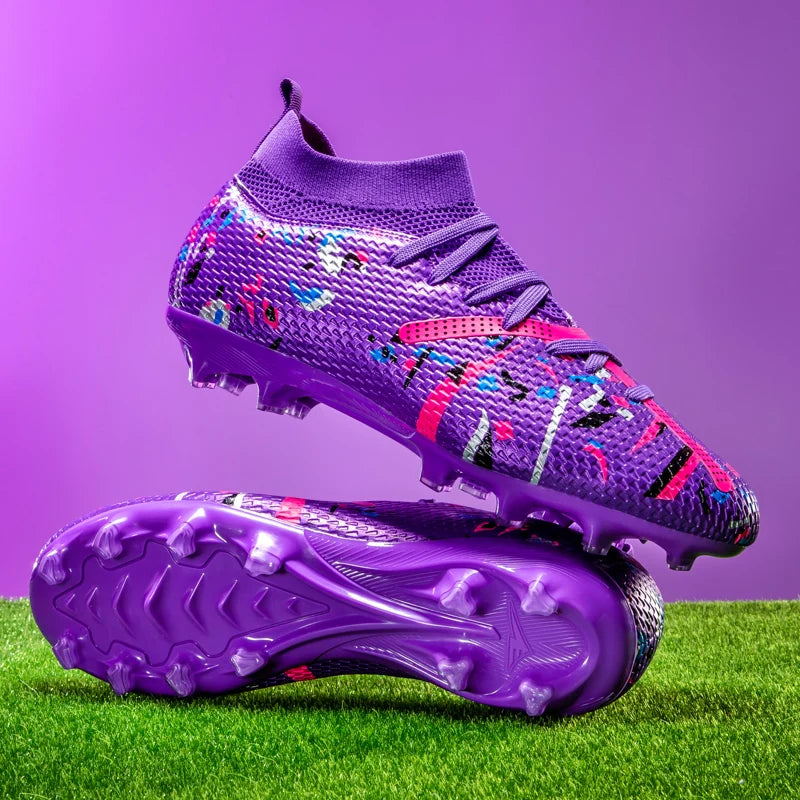 Nouvelles chaussures de football pour hommes, chaussures d'entraînement, crampons de football, baskets de match, chaussures de sport pour terrain gazonné, antidérapantes, professionnelles, ultralégères, unisexes.