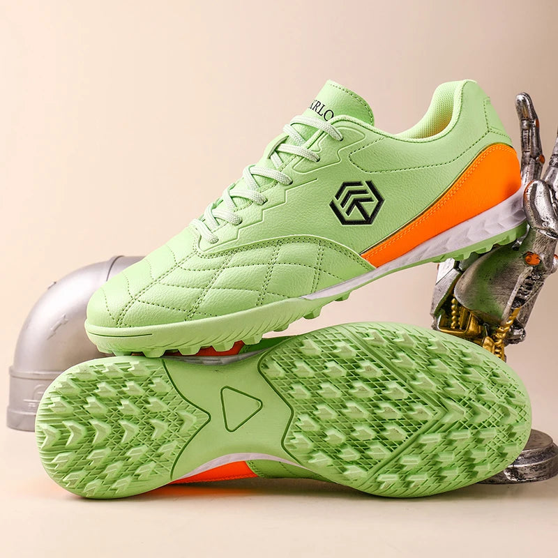 Men Long Spike Football Soccer Boots Outdoor Male Gym Training Sneakers Big Size Black White for Teenager Sports