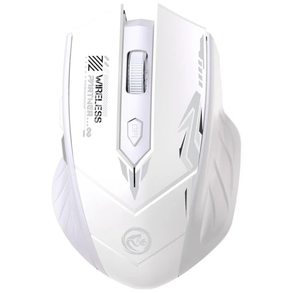 Безжична геймърска мишка 2.4G USB, тиха мишка с двоен режим Bluetooth, презареждаема 1600DPI мишка, тиха компютърна мишка за PC и лаптоп