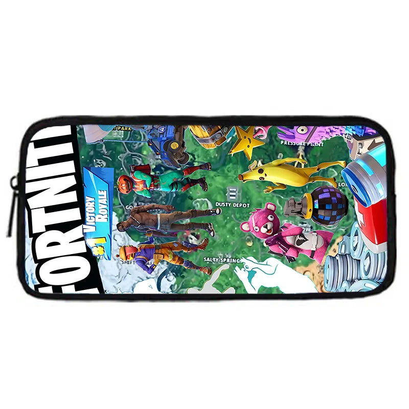 Zaini per bambini con design Hot Game, borsa pranzo e astuccio, borse scuola per alunni ad alta capacità, per bambino e bambina, regalo ideale F-FortniteS