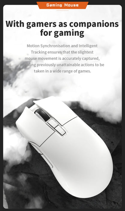 Motospeed Darmoshark N3 Pro Bluetooth brezžična gaming miška, dvojni 8K, tri-mode, polnilna, PAW3395, 64g, ergonomska miška za gamerje