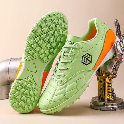 Men Long Spike Football Soccer Boots Outdoor Male Gym Training Sneakers Big Size Black White for Teenager Sports