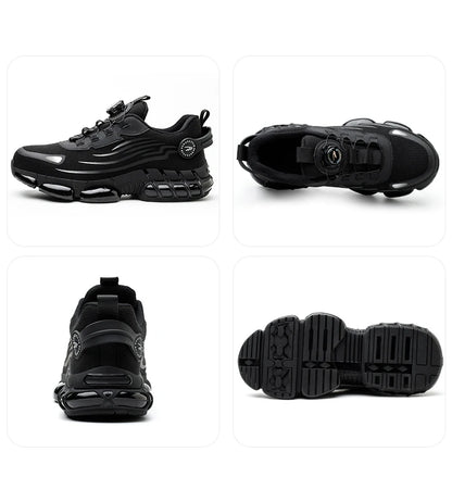 Chaussures de sécurité pour hommes et femmes, baskets de travail protectrices, bottes de sécurité verdes, chaussures Parker en acier à coussin d'air, perforation, taille 47, 48