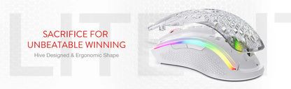 Redragon M808 Storm Lightweight RGB LED USB Gaming Mouse 12,400 DPI Optical Sensor 7 Programmable Buttons Precise Regist