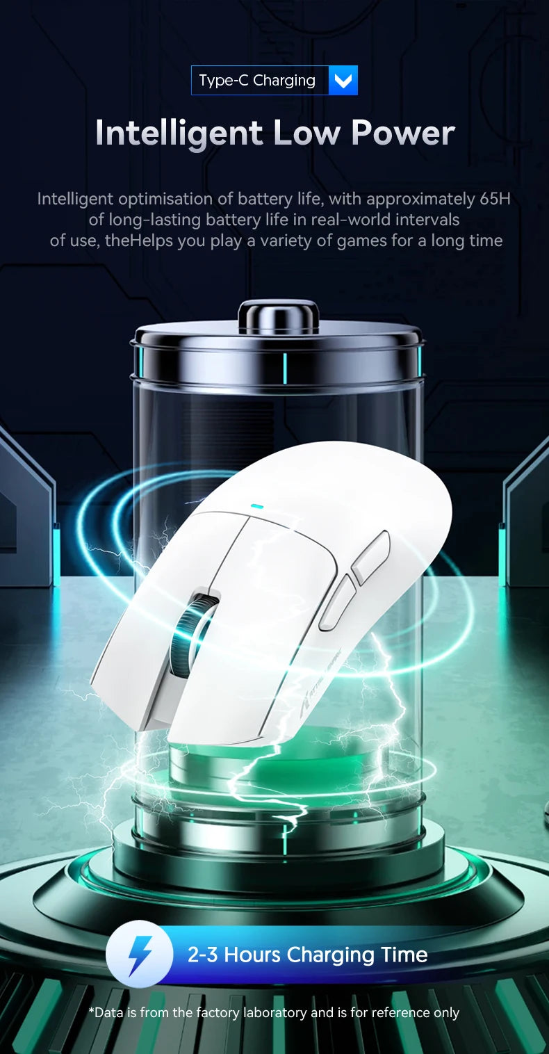 ATTACK SHARK X11 trijų režimų lengva žaidimų pelė su PAW3311, 22000DPI, 400IPS, 40G, 59g, magnetiniu greituoju įkrovimu ir RGB apšvietimu