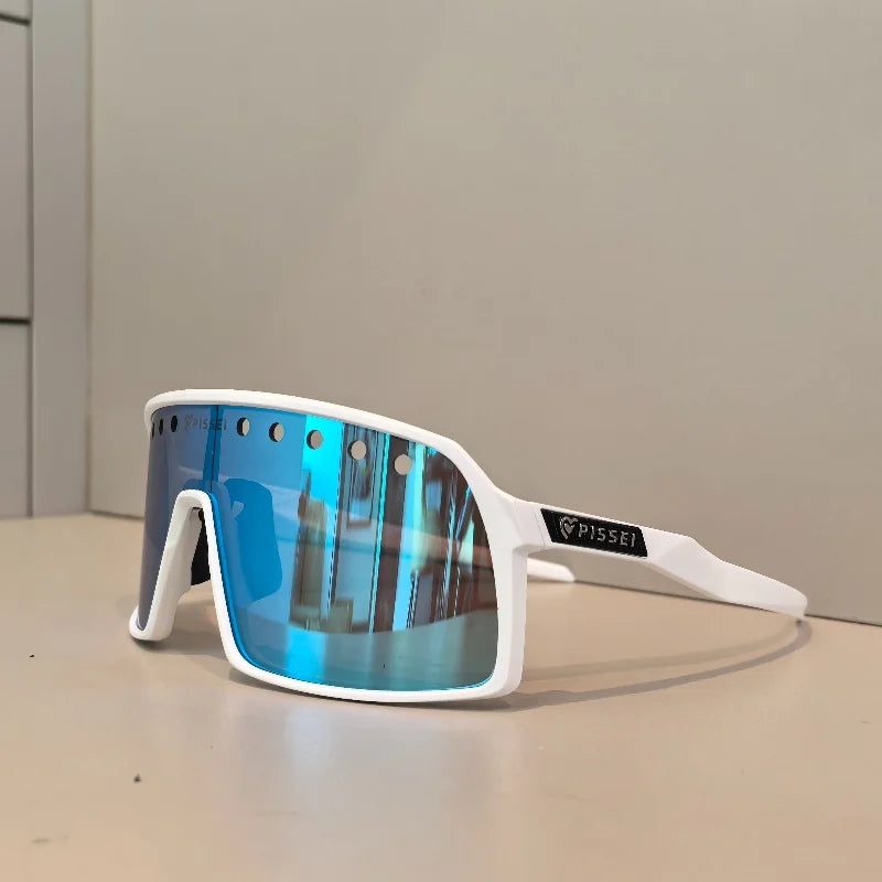 Gafas de ciclismo PISSEI 9406A. Gafas de sol con revestimiento de colores. Gafas TR90 para hombre con protección anti-UV400. Gafas deportivas de ciclismo para mujer.