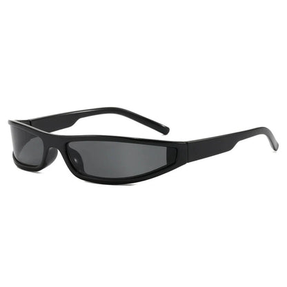 Y2K Narrow Rectangle Wrap Around Sunglasses for Women Men Punk Vintage Sport Sun Glasses UV400 Protection Cycling Shades