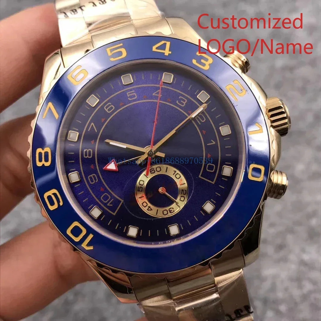 A989 Store Customized Watch Men's 44mm Automatic Mechanical Male Brand Clock Top Watches