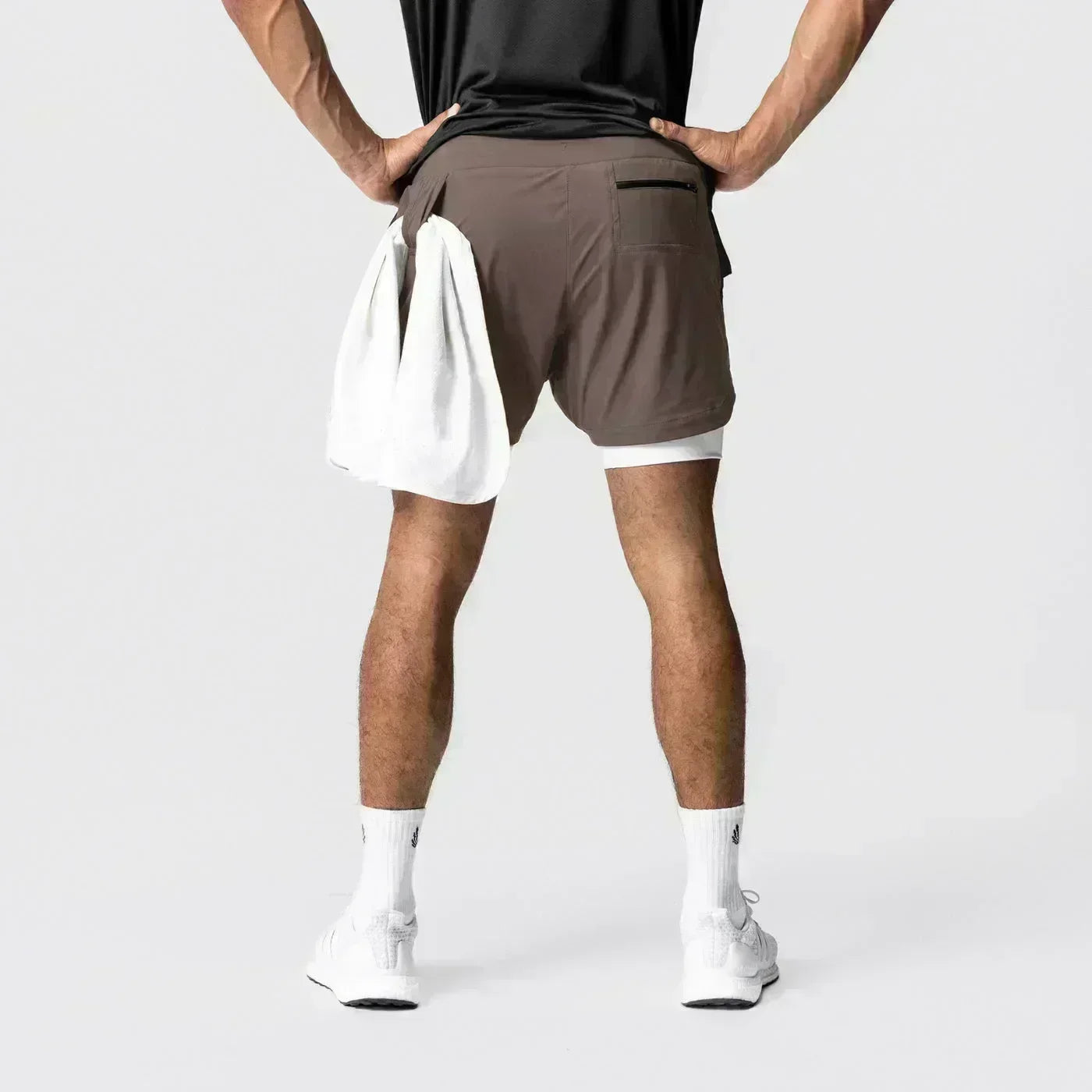 Dragon Ball Men's Double-layer Shorts Son Goku Summer Japanese Anime Fake Two-piece Sports Fitness Quick-drying Shorts