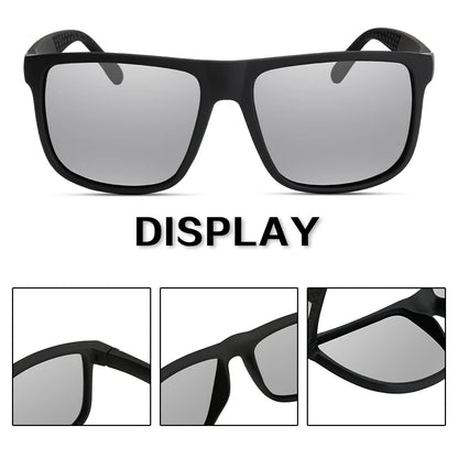 Luxury Square Polarized Cycling Sunglasses UV400 Male Vintage Eyewear Men Women Fashion Travel Driving Fishing Windproof Glasses