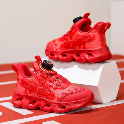 Zapatillas deportivas infantiles de malla a la moda, para estudiantes, con amortiguación, transpirables, antideslizantes y perfectas para entrenamiento y running diario en el campus