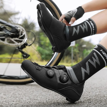 2025 new arrival professional cycling shoes, racing road bike SPD cleat shoes, ultralight self-locking MTB bicycle sneakers unisex