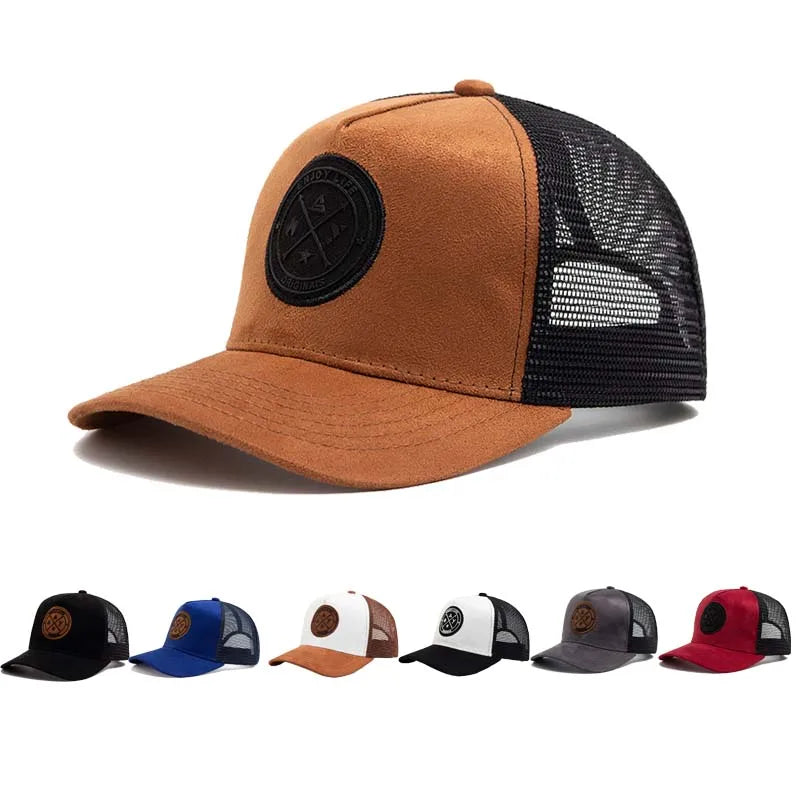 Four Seasons Mesh Baseball Cap Women Men Fashion Casual Breathable Letter Icon Unisex HipHop Trucker Caps Outdoor Sports Dad Hat