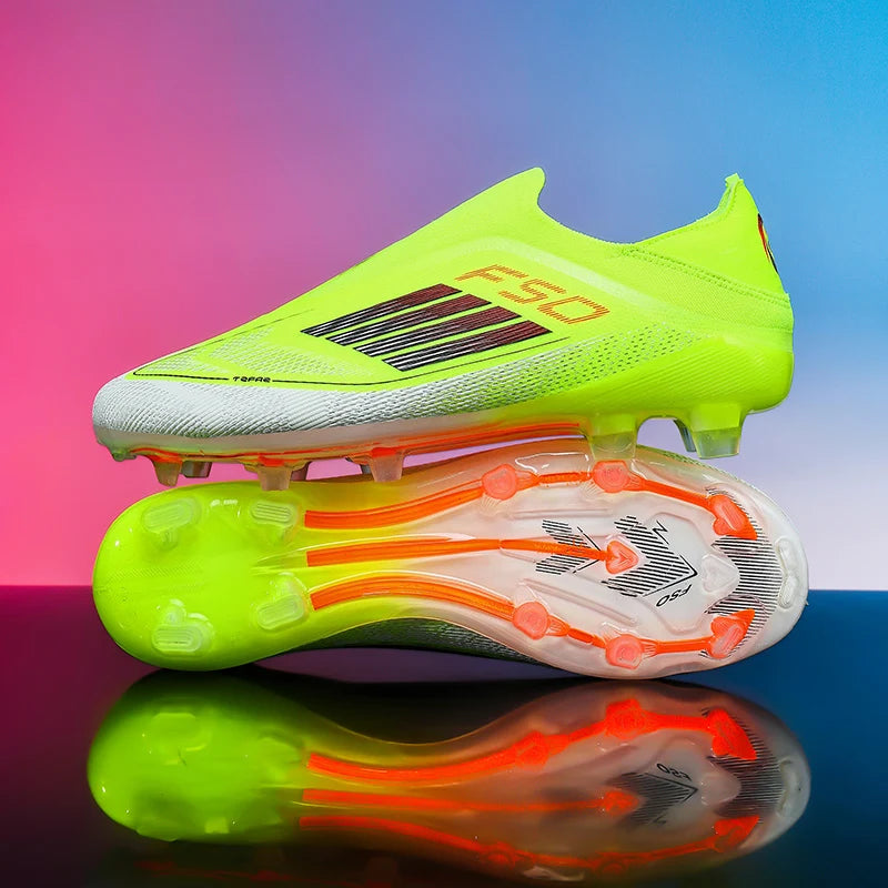 Chaussures de football pour hommes, crampons d'entraînement, chaussures de soccer FG ultralégères et respirantes, livraison directe, crampons longs pour matchs sportifs, baskets d'intérieur