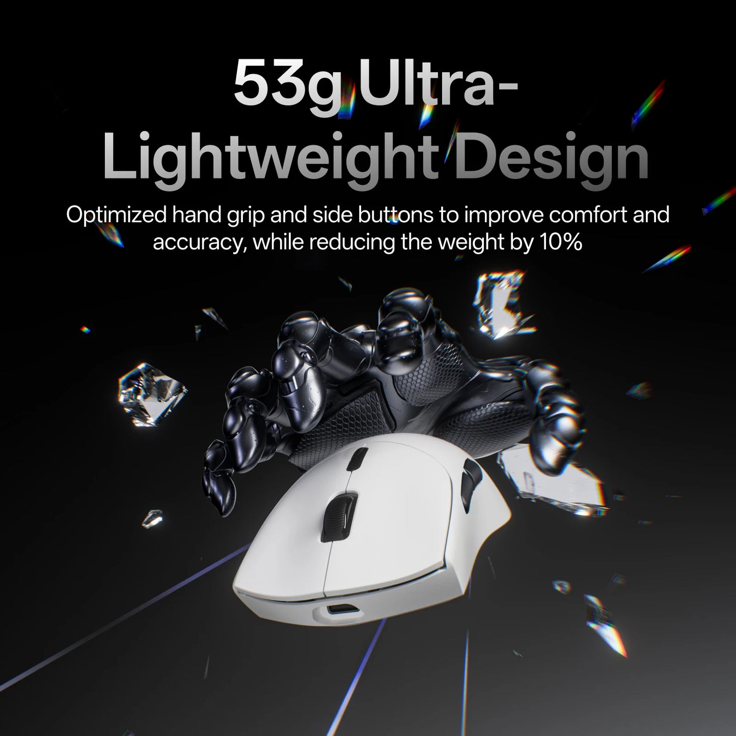 Rapoo GEN-2 VT7 Wireless Gaming Mouse 8K Wireless Polling Rate 53g Lightweight 100-Million Mechanical Switch Macro Enabled