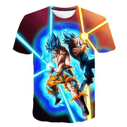 Men's T-shirts Dragon Ball Z T-shirt Boys Clothes Children's Clothing Summer Short Sleeve Kids Cartoon Tee Tops Baby Boy