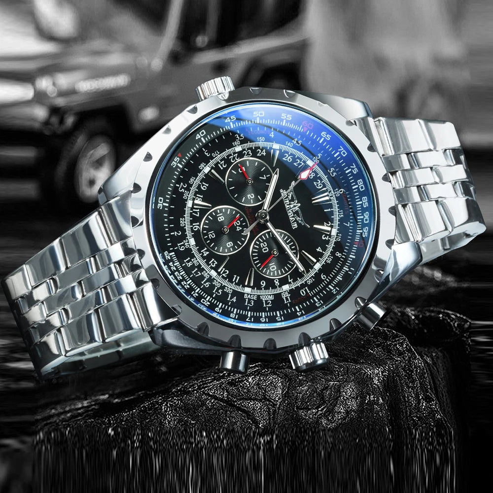 JARAGAR 212 Montre mécanique automatique pour hommes mode affaires luxe calendrier semaine montre pour hommes Premium cadeau Reloj Hombre