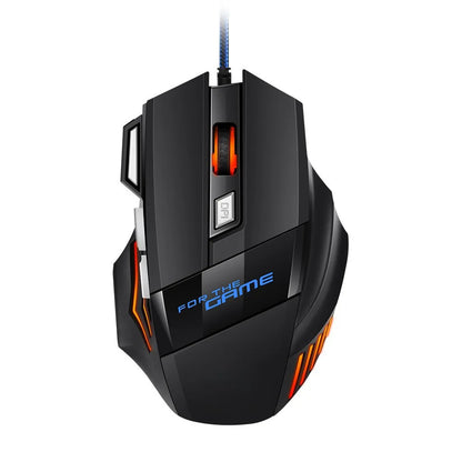 1 szt. nowa ultraszybka mysz gamingowa USB RGB z podświetleniem, ergonomiczna mysz dla graczy 7D Esports, przewodowa mysz do laptopa i PC Gamer