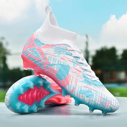 Chaussures de Football pour hommes TF/FG Sneaker garçon confortable société Original résistant chaussures de Football de qualité supérieure bottes de Football à longues pointes