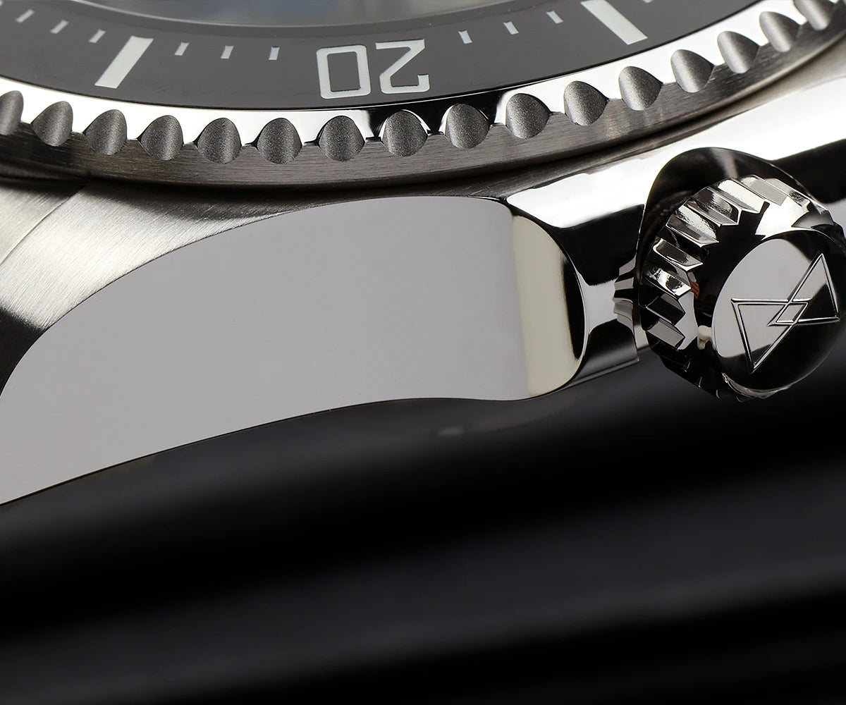 Cronos Automatic Diving Watch Stainless Steel 2000Meters Water Resistance Professional Diver PT5000 SW200 Miyota9015 90S5 L6027M
