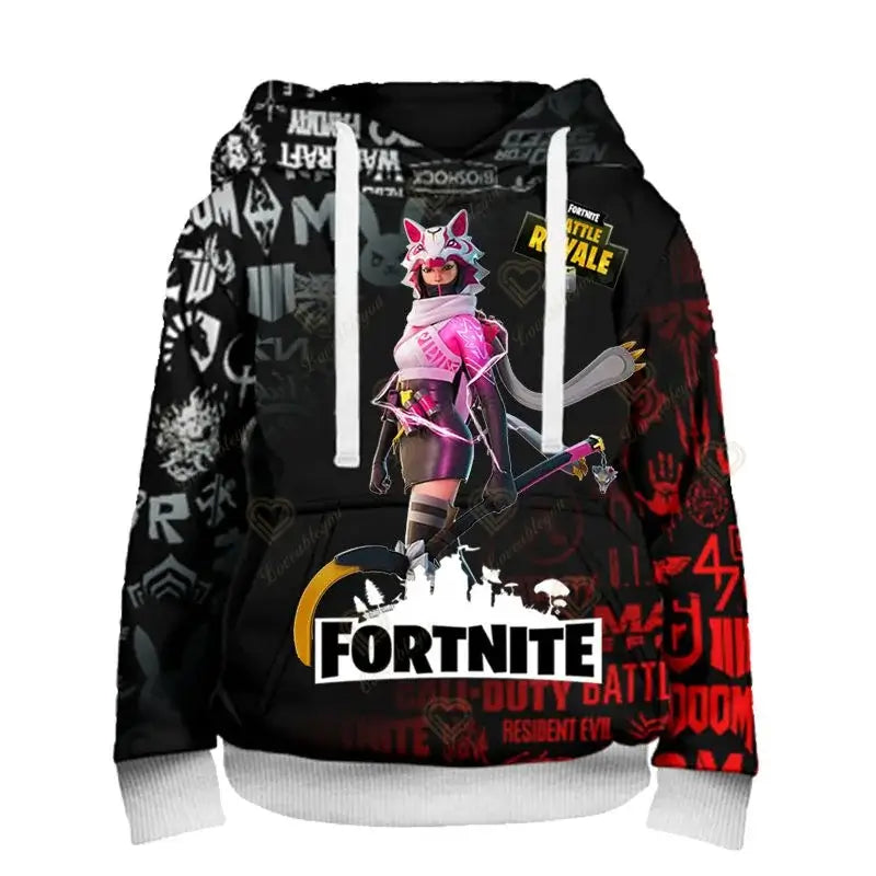 Sweatshirts e hoodies Fortnite Peely com estampado de novo design, para homem, mulher e criança, manga comprida, moda casual, streetwear com capuz, pulóveres