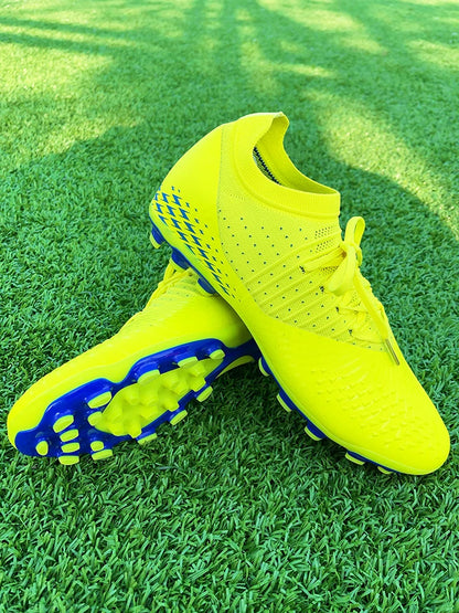 Men Football Cleats Fashion Youth Soccer Shoes Knit Football Training Trainers Breathable Society Campo Non Slip Sports Footwear