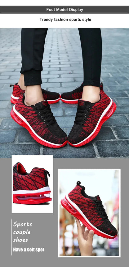 Men’s Running Shoes Fashion Breathable Outdoor Sports Sneakers Comfortable Athletic Footwear for Women