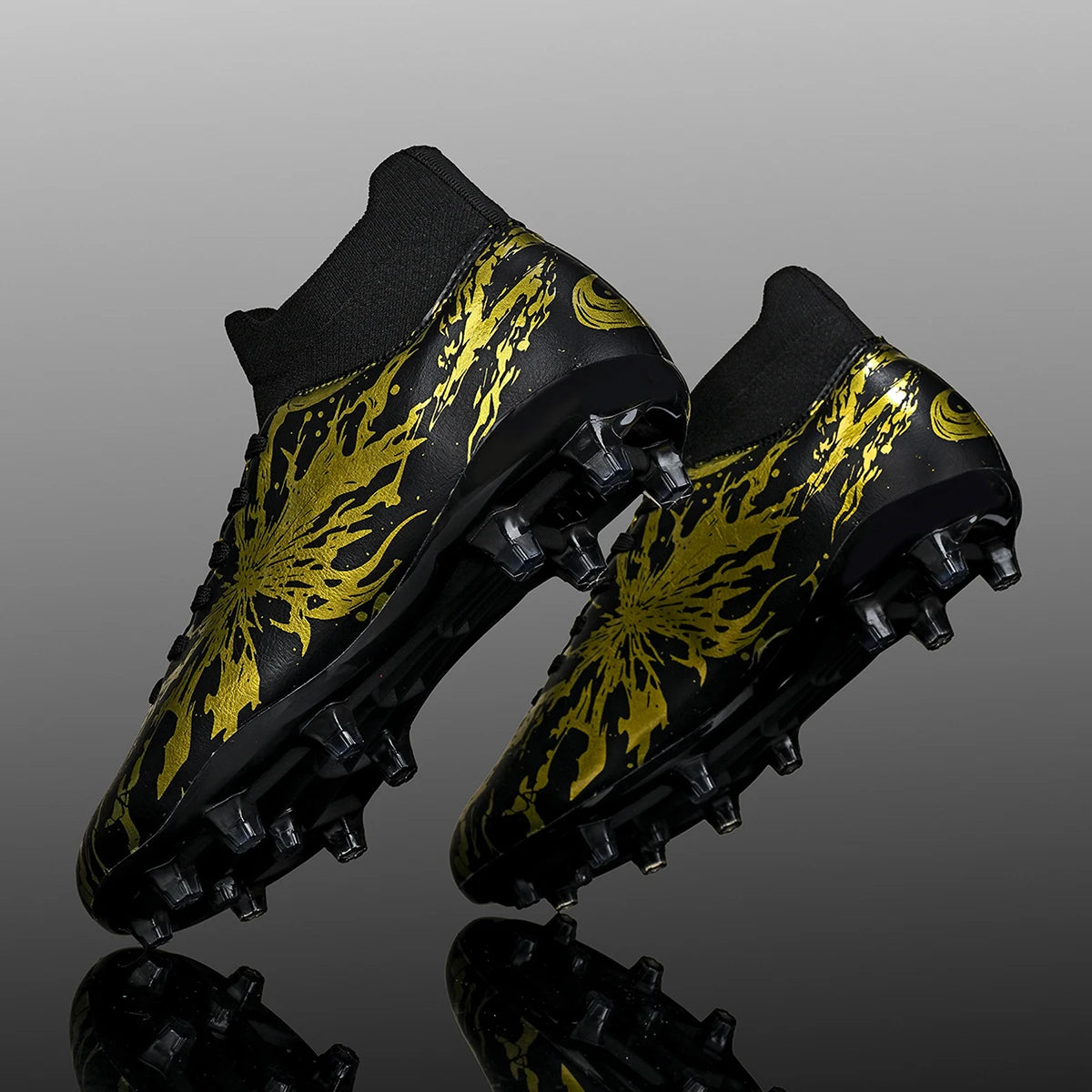 Chaussures de football AG FG, tissu PU haute densité, crampons TPU solides, structure robuste pour les compétitions amateur sur herbe naturelle