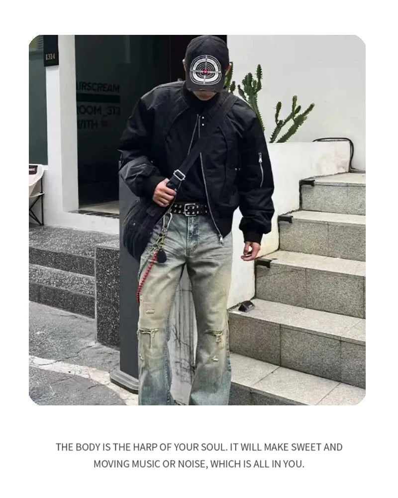 New Unisex Broken Style Bull's-eye Cross Embroidery Baseball Hats Sunshade Personal Versatile Peaked Caps Street Fashion Hip Hop