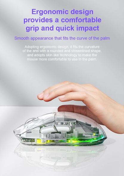 AULA SC660 Wireless Bluetooth Mouse E-sports Mouse Three-Mode Connection Lightweight Mouse Type-C Charging Game Office Girls Boy
