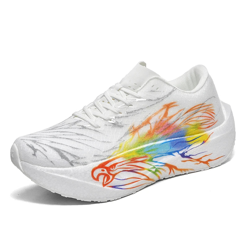 2026 New Eagle Pattern Running Shoes Carbon Plate Marathon Sports Shoes Ultra-light Breathable Cushioning Training Running Shoes